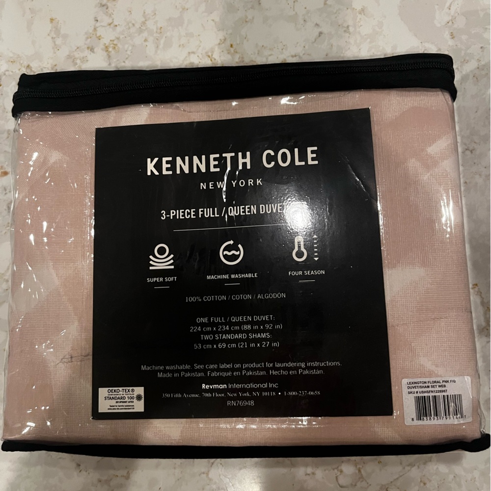 50%OFF‼️Kenneth Cole NY Lexington Floral Luxury Bedding 3pc duvet set Full QUEEN - Picture 13 of 15